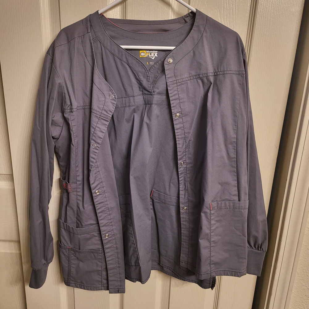 WonderWink Flex Women's Gray Scrub Jacket